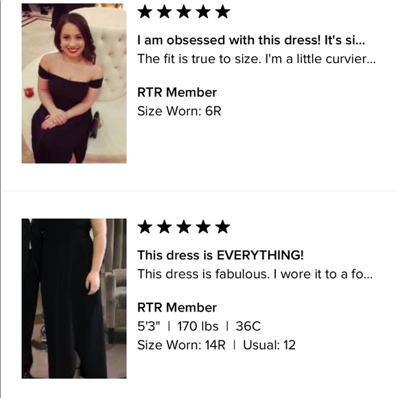 JS COLLECTION Black Off Shoulder Split Cascade Gown Size 6. Classic Glamour. - Picture 14 of 17